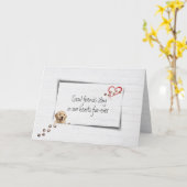 ドッグペットロス悔やみや弔慰オンウッド カード (黄色い花)