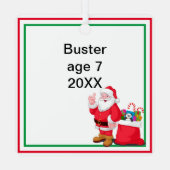 ドッグペット写真テンプレートクリスマスツリー軽量 メタルオーナメント (裏面)