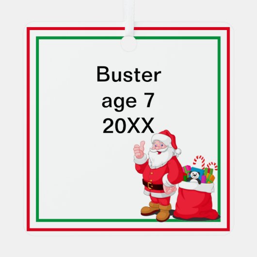 ドッグペット写真テンプレートクリスマスツリー軽量 メタルオーナメント (裏面)