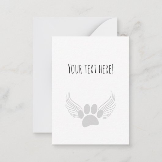 ドッグペット記念カスタム ノートカード (裏面)
