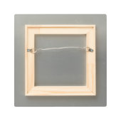 ドッグペット記念ペットの写真名と日付12x12 メタルプリント (裏面)