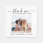 ドッグペ結婚ットのカスタム写真 スタンダードカクテルナプキン (正面)