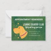 ドッグホテルビジネスアポイントメントカード ノートカード (正面)