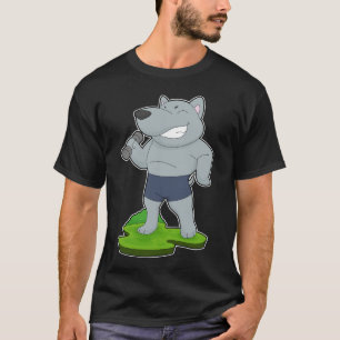 ドッグボディビルダーダンベルボディビル Tシャツ