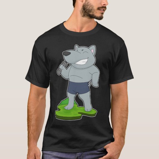 ドッグボディビルダーダンベルボディビル Tシャツ (正面)