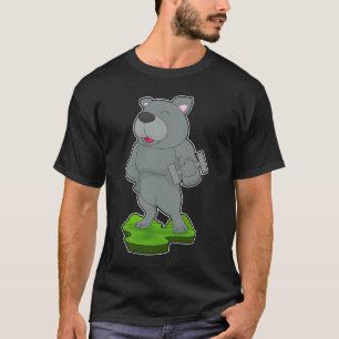 ドッグボディビルダーボディビルダンベル Tシャツ