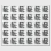 ドッグボールは私の心おもしろい愛国的なアメリカ人 ラッピングペーパー (フラット)