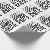 ドッグボールは私の心おもしろい愛国的なアメリカ人 ラッピングペーパー (角)