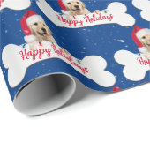 ドッグボーンのクリスマスゴールデンレトリバー ラッピングペーパー (ロールコーナー)