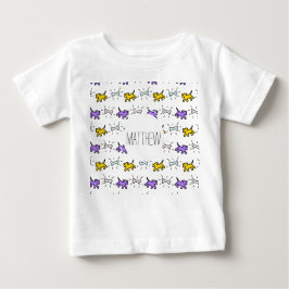 ドッグボーングラフィティスタイル名選択カラーベビーT型 ベビーTシャツ