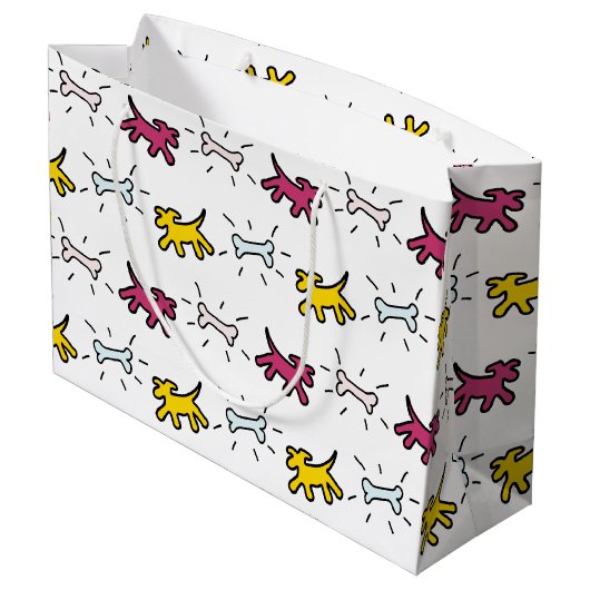 ドッグボーングラフィティスタイル選択カラーL抱き枕2 ラージペーパーバッグ (裏面アングル)