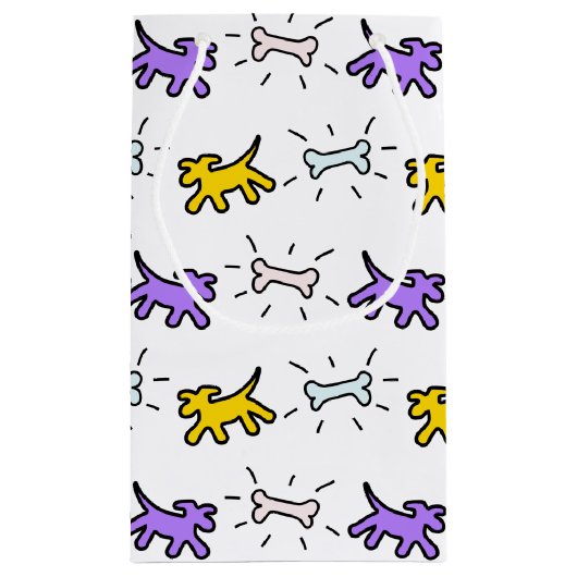 ドッグボーングラフィティスタイル選択カラーS抱き枕1 スモールペーパーバッグ (裏面)