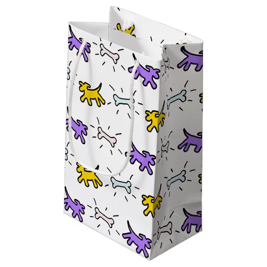 ドッグボーングラフィティスタイル選択カラーS抱き枕1 スモールペーパーバッグ (裏面アングル)