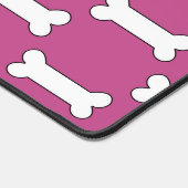 ドッグボーンデザインパターンピンク背景 デスクマット (コーナー)