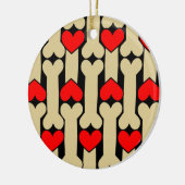 ドッグボーンハート セラミックオーナメント (左)