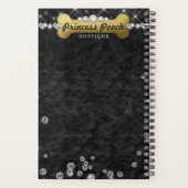 ドッグボーンベットトリマークラッシュベルベット金ゴールドアポイントメント プランナー手帳 (裏面)