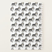 ドッグボーン&ネーム付きブルーメルルシェットランド・ シープドッグドッグ プランナー手帳 (裏面)