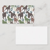 ドッグポーアニマルプリントカモフラージュ迷彩柄パターン 名刺 (正面/裏面)