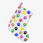 ドッグポーカラフルプがクリスマスストッキングをプリント スモールクリスマスストッキング (正面 (吊り時))