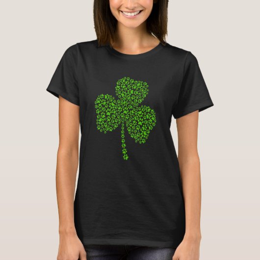 ドッグポーシャムロックSt patricks dayキャットサンパティ Tシャツ (正面)