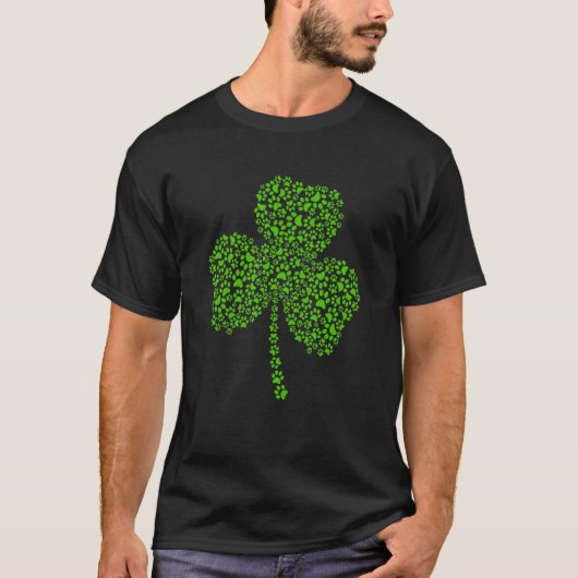 ドッグポーシャムロックSt patricks dayキャットサンパティ Tシャツ (正面)