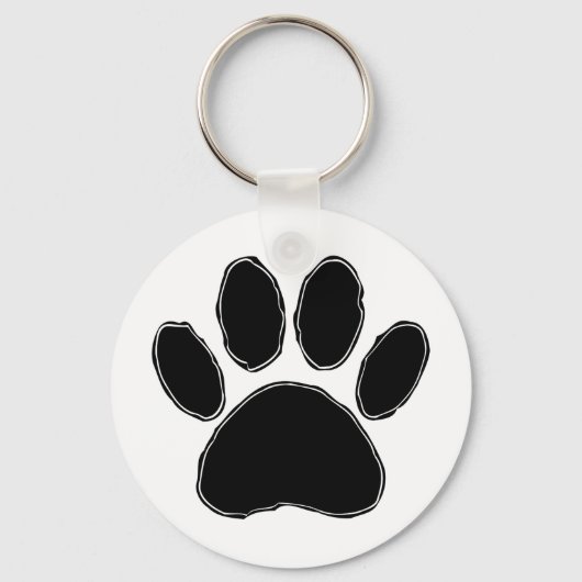 ドッグポースケッチインブラック キーホルダー (正面)