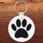 ドッグポースケッチインブラック キーホルダー (正面)