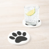 ドッグポースケッチインブラック コースター (側面)
