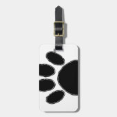 ドッグポースケッチインブラック ラゲッジタグ (正面縦)
