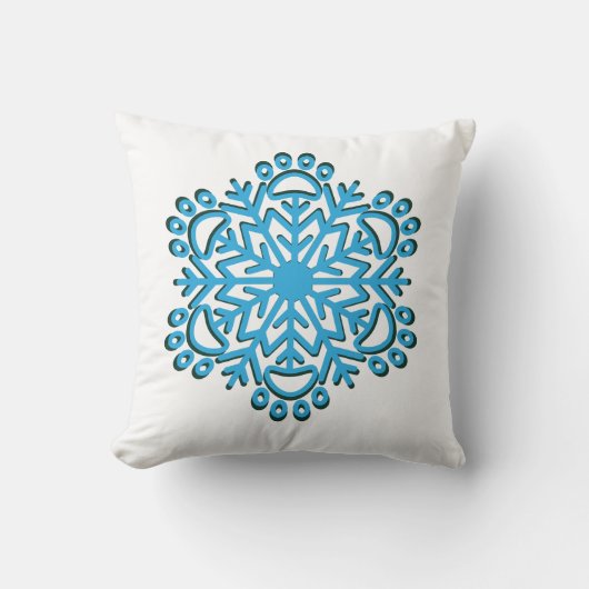 ドッグポースノーフレーク クッション (正面)