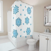 ドッグポースノーフレーク シャワーカーテン (インサイチュ)