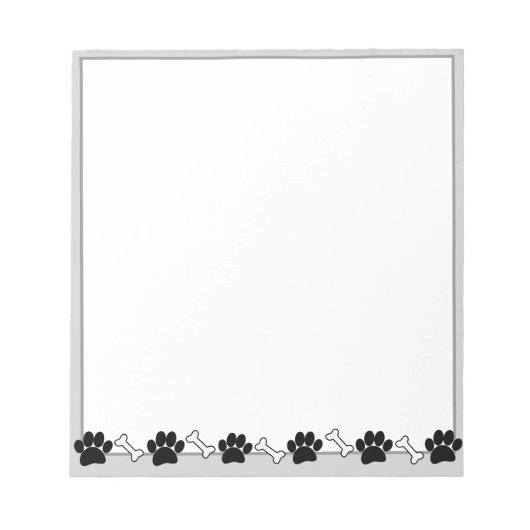 ドッグポーズアンドボーンズスケッチカスタム ノートパッド (正面)