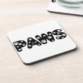 ドッグポーズカスタム文字 コースター (左側)