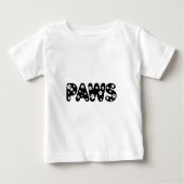 ドッグポーズカスタム文字 ベビーTシャツ (正面)