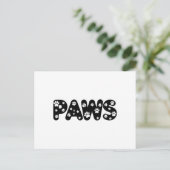 ドッグポーズカスタム文字 ポストカード (スタンド正面)