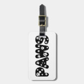 ドッグポーズカスタム文字 ラゲッジタグ (正面縦)