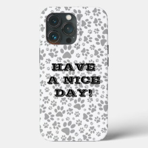 ドッグポーズブラックアンドホワイト水玉模様ケースメイトiPho iPhone 13 Proケース