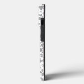 ドッグポーズブラックアンドホワイト水玉模様ケースメイトiPho Case-Mate iPhoneケース (裏面 / 左)
