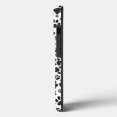 ドッグポーズブラックアンドホワイト水玉模様ケースメイトiPho Case-Mate iPhoneケース (裏面 / 左)