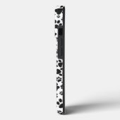 ドッグポーズブラックアンドホワイト水玉模様ケースメイトiPho Case-Mate iPhoneケース (裏面 / 左)