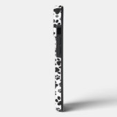 ドッグポーズブラックアンドホワイト水玉模様ケースメイトiPho Case-Mate iPhoneケース (裏面 / 左)