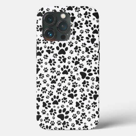 ドッグポーズブラックアンドホワイト水玉模様 Case-Mate iPhoneケース (裏面)