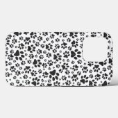 ドッグポーズブラックアンドホワイト水玉模様 Case-Mate iPhoneケース (裏面 (横))