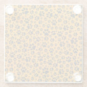 ドッグポーズブラック&ホワイト水玉模様オンダリアオレンジ ガラスコースター (裏面)