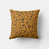 ドッグポーズブラック&ホワイト水玉模様オンダリアオレンジ クッション (裏面)