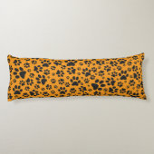 ドッグポーズブラック&ホワイト水玉模様オンダリアオレンジ ボディピロー (裏面)