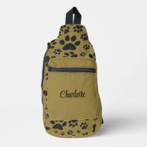 ドッグポーズブラック&ホワイト水玉模様オン軍隊金ゴールド