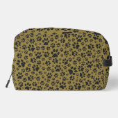 ドッグポーズブラック&ホワイト水玉模様オン軍隊金ゴールド ドップキット (裏面)