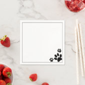 ドッグポーズB&W スタンダードカクテルナプキン (インサイチュ)