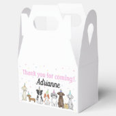 ドッグポーティ誕生日ガールパーソナライズされた フェイバーボックス (オープン)